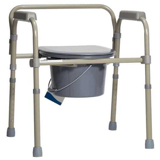 Folding Bedside Commode, Steel, 1pc/bx,4bx/cs | Quantity - 1x CS - Image 3