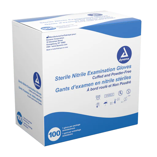Nitrile Sterile Exam Gloves, Pairs, Small, Powder-Free, 8/50pr/cs | Quantity - 1x CS - Image 5