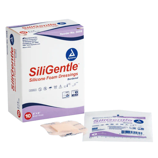 SiliGentle - Silicone Bordered Foam Dressing, 2" x 2", 12/10/cs | Quantity - 1x CS - Image 9